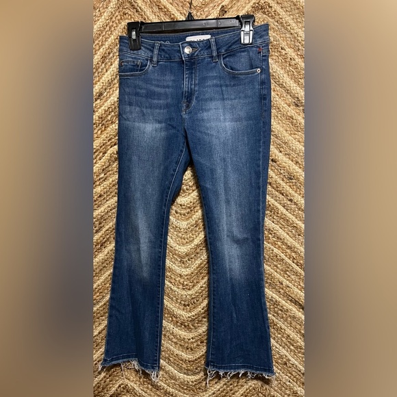 DL1961 Women's LARA Cropped Flare Denim Jeans, Medium Wash, Size 26 - Picture 1 of 10